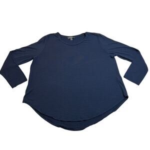 Market & Spruce Crewneck Stripe Stretch T-Shirt Size XXL Casual Nautical